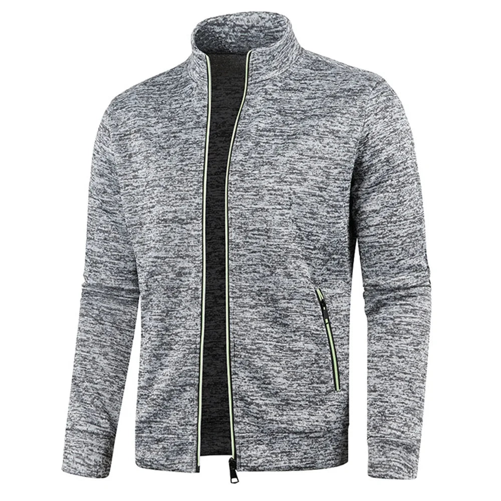 Casaco Masculino De Frio Com Zíper E Gola Em Pé - Promoção de Inverno 2025
