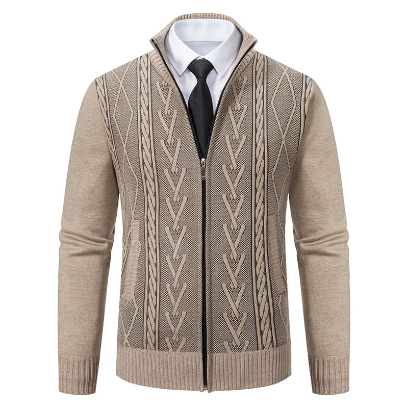 Casaco Masculino Casual De Inverno De Malha - Promoção de Inverno 2025