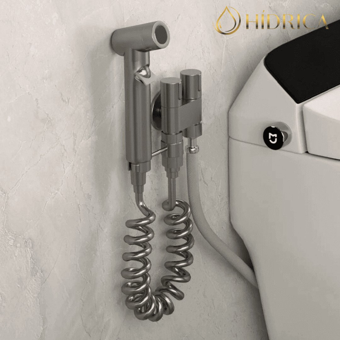 Kit Completo Ducha Higiênica- Spray de Limpeza com Alta-Pressão Ajustável - Instalação Simplificada