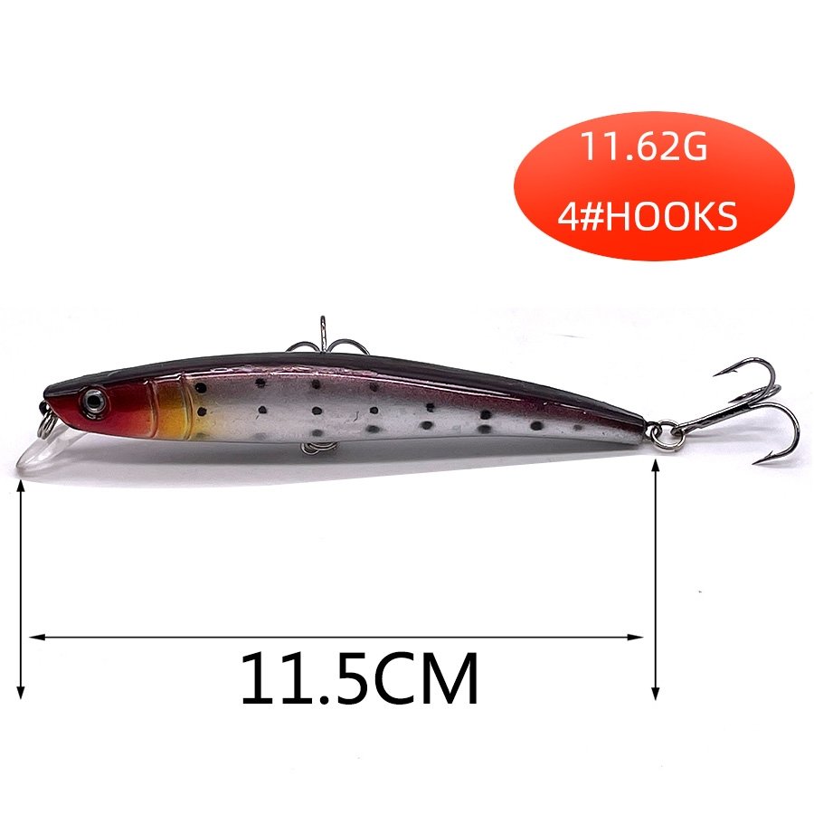 Conjunto 5 Iscas JerkBait - 5 a 11cm - 4 a 12g - Meia Água/Fundo/Superfície