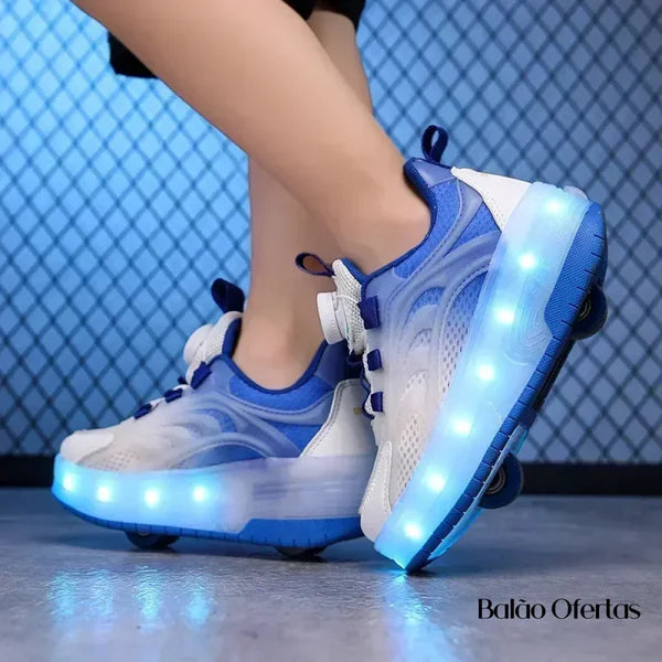 Tênis Infantil Pumello com Rodinhas e Luzes LED - Promoção Kids