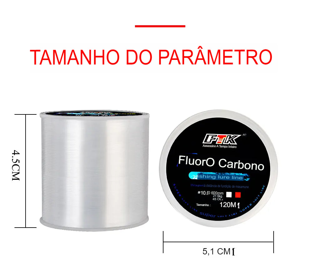 Linha Monofilamento Fluoro Carbon 120M