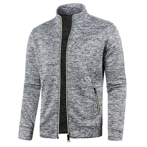 Casaco Masculino De Frio Com Zíper E Gola Em Pé - Promoção de Inverno 2025