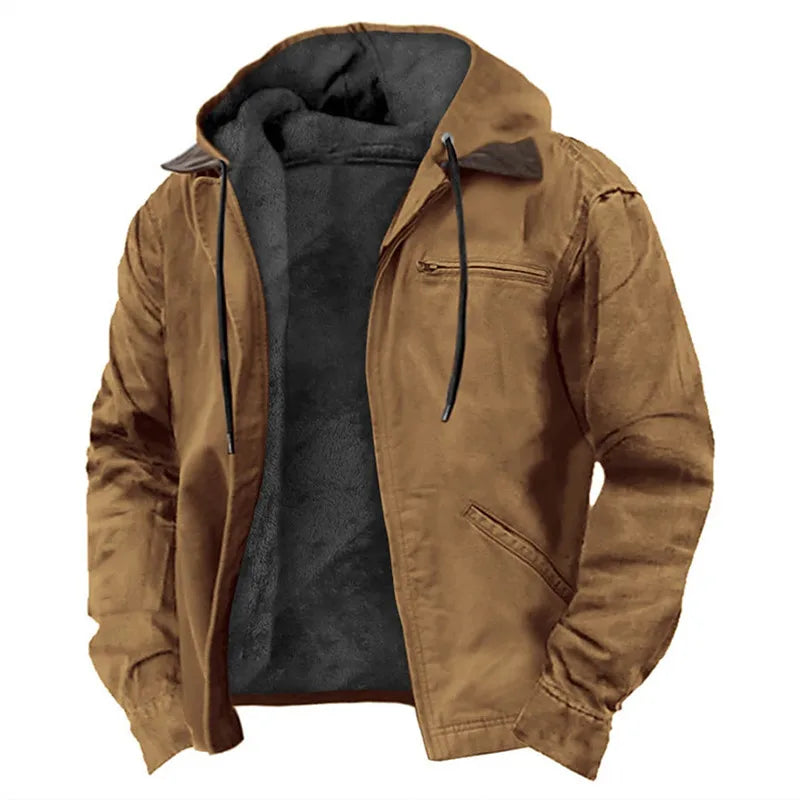 Jaqueta Masculina Para Inverno Fleece com Capuz - (Promoção de Inverno 2025)