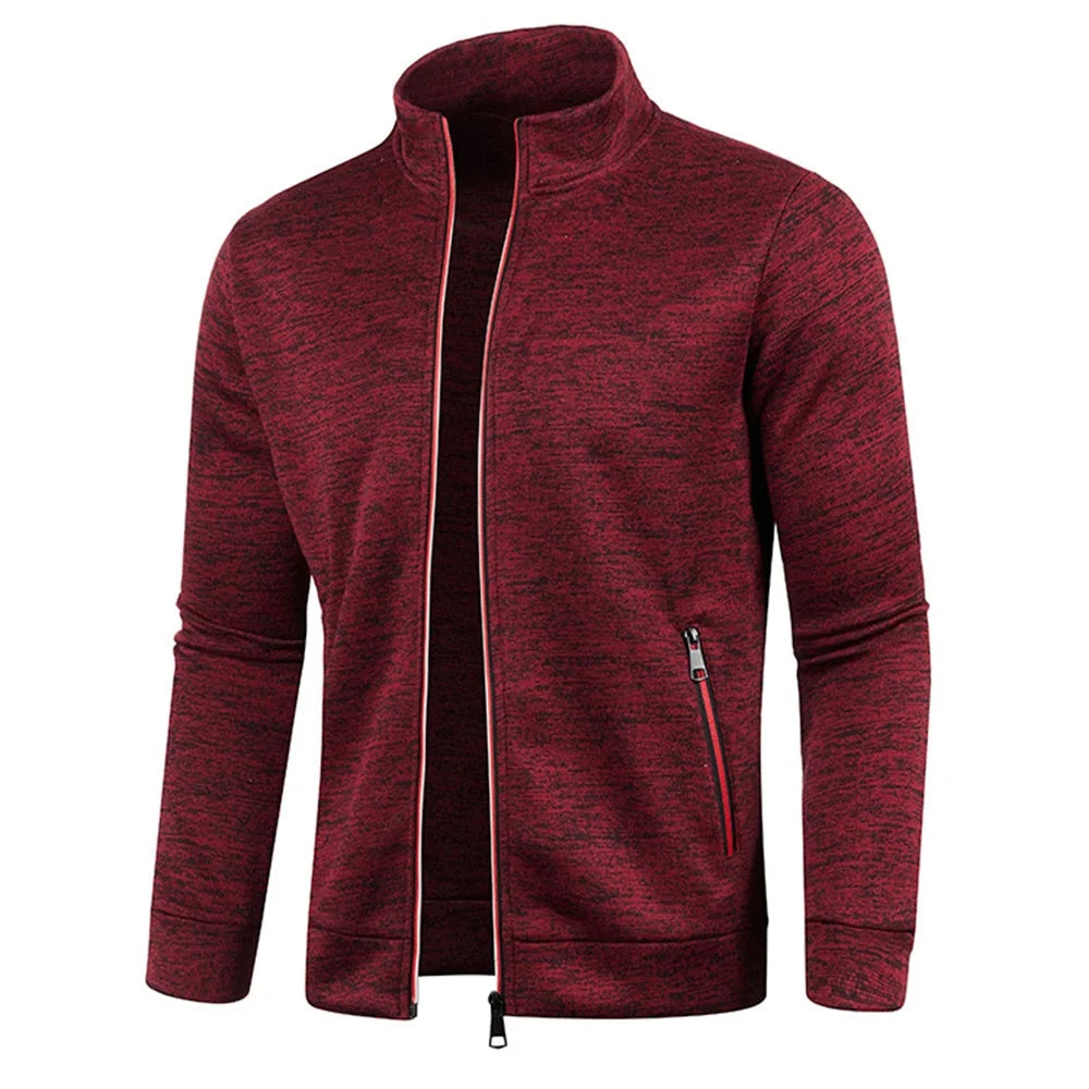 Casaco Masculino De Frio Com Zíper E Gola Em Pé - Promoção de Inverno 2025