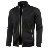 Casaco Masculino De Frio Com Zíper E Gola Em Pé - Promoção de Inverno 2025