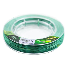 Linha Multifilamento Crown Fiber Flex 45mm 100m Verde